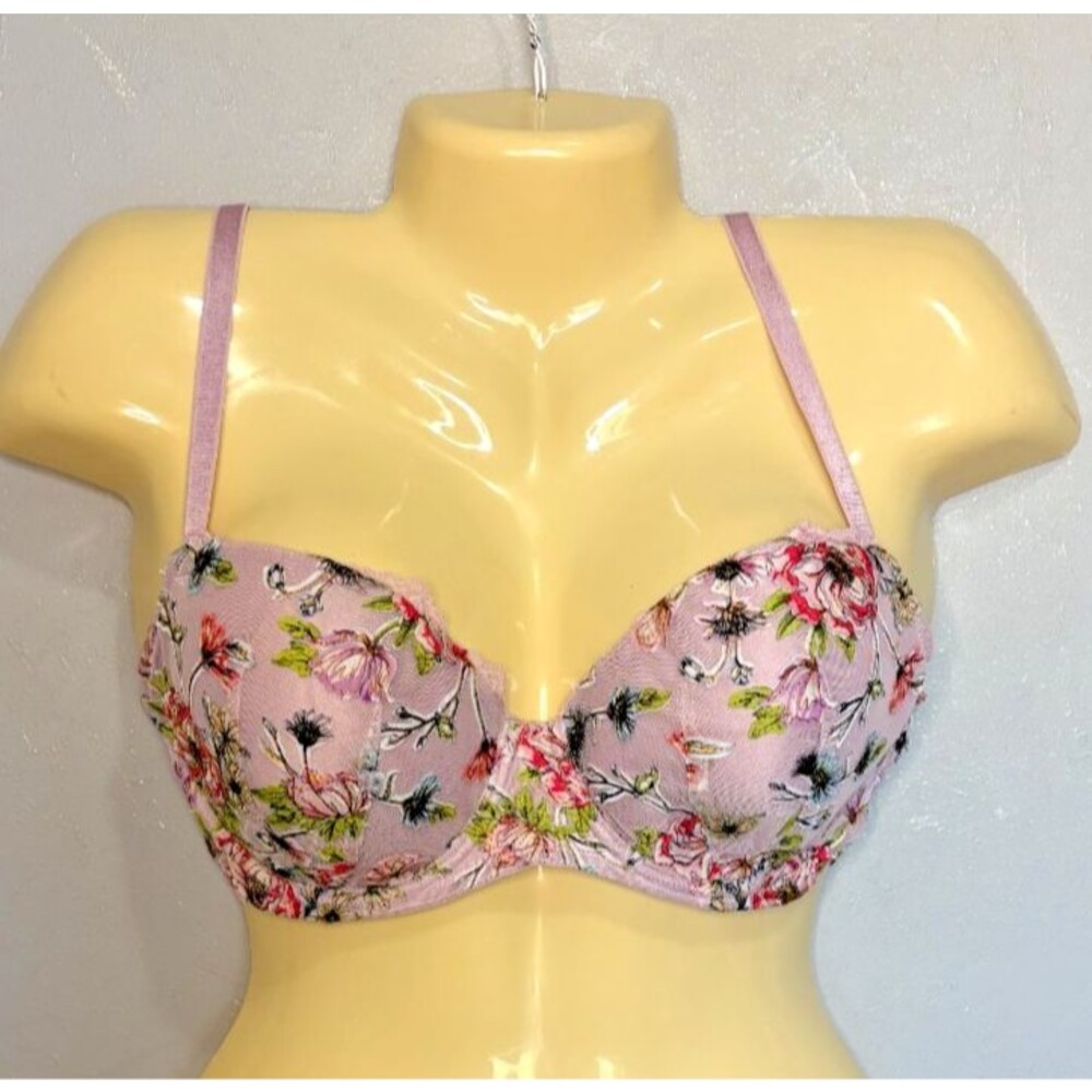 34DD VS Dream Angels lace Floral bra embroidered molded cup